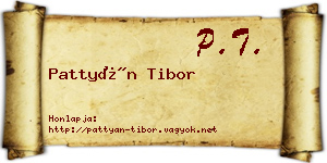 Pattyán Tibor névjegykártya
