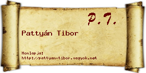 Pattyán Tibor névjegykártya